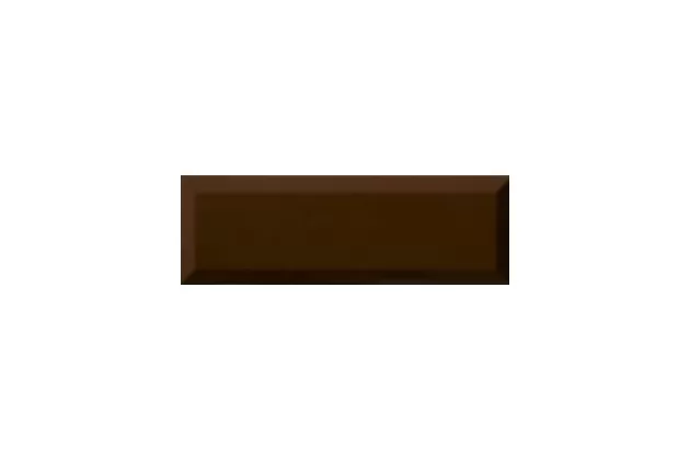 Bisel Cacao Brillo 10x30 - brązowa płytka ścienna w stylu metro