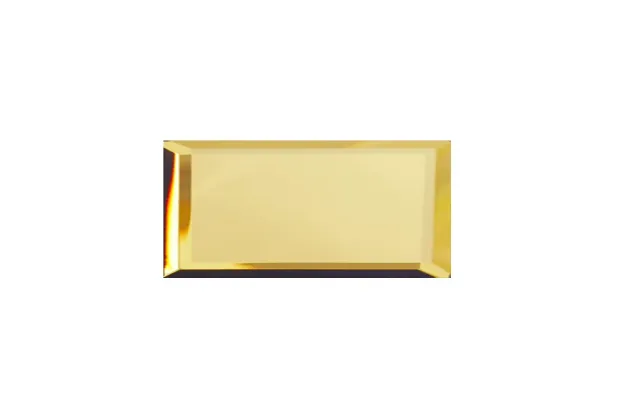 Bisel Oro Brillo 10x30 - złota płytka ścienna w stylu metro