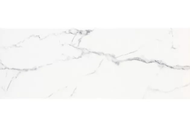 Carrara Gloss 15x40 - biała pytka ścienna imitująca marmur