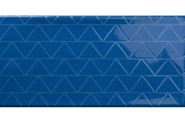 Ocean Blue Navy Decor 7,5x15 - niebieska płytka ścienna z wzorem geometrycznym