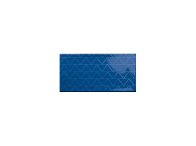 Ocean Blue Navy Decor 7,5x15 - niebieska płytka ścienna z wzorem geometrycznym