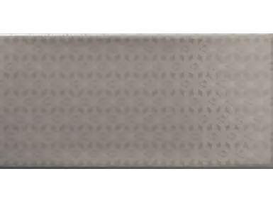 Ocean Dark Grey Decor 7,5x15 - szara płytka ścienna z wzorem geometrycznym