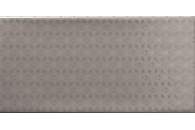 Ocean Dark Grey Decor 7,5x15 - szara płytka ścienna z wzorem geometrycznym