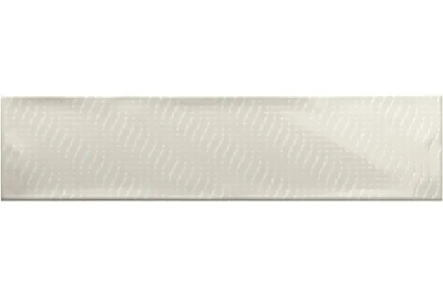 Ocean Light Grey Decor 7,5x30 - jasno-szara płytka ścienna z wzorem geometrycznym