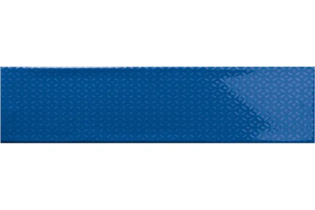 Ocean Blue Navy Decor 7,5x30 - niebieska płytka ścienna z wzorem geometrycznym