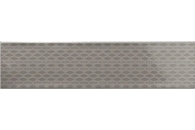 Ocean Dark Grey Decor 7,5x30 - szara płytka ścienna z wzorem geometrycznym