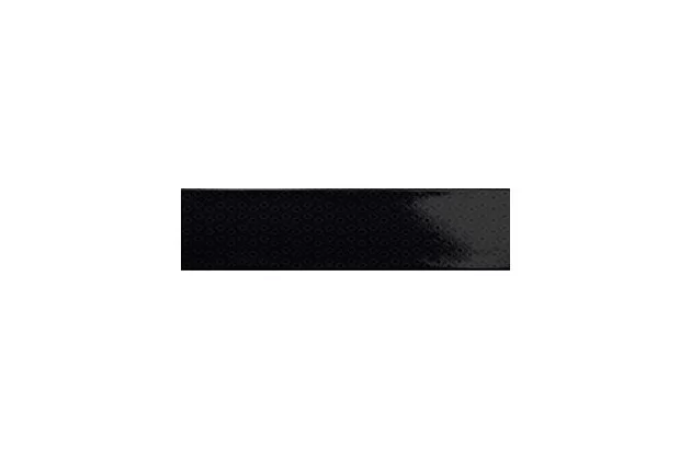 Ocean Black Decor 7,5x30 - czarna płytka ścienna z wzorem geometrycznym