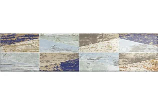 Ocean Decor Wood Mix 7,5x30 - wzorzysta płytka ścienna z wzorem geometrycznym