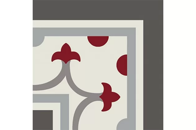 Pasion Esquina Rojo 20x20 - wzorzysta płytka