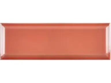 Havana Coral Brillo 10x30. Koralowa płytka ścienna z fazowanymi krawędziami