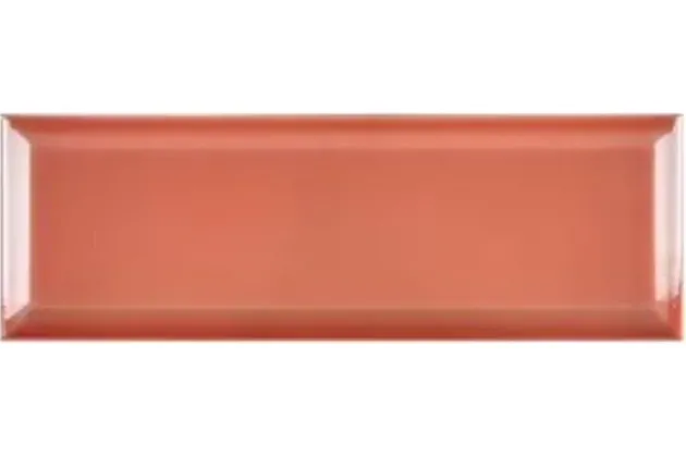 Havana Coral Brillo 10x30. Koralowa płytka ścienna z fazowanymi krawędziami
