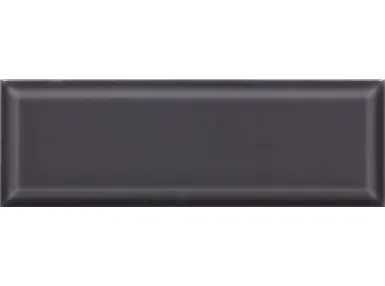 Montesco Liquorice 10x30. Czarna płytka ścienna z fazowanymi krawędziami
