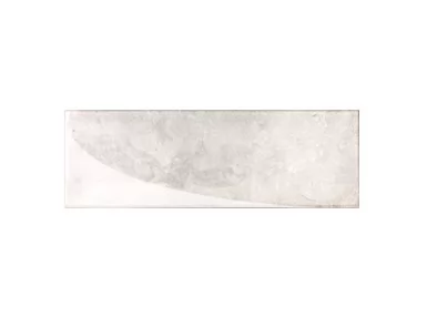 Nile White Decor Curve 10x30. Biała płytka imitująca kamień z wzorem