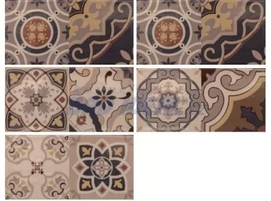 Artisan Olite Hueso Decor Mix 10x20 - Wzorzysta płytka ścienna