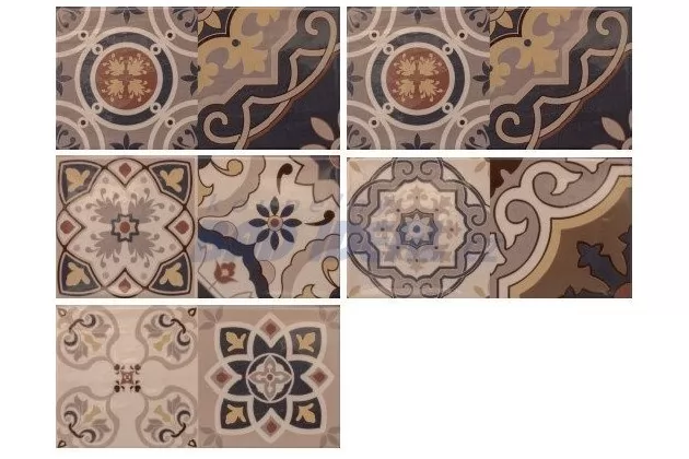 Artisan Olite Hueso Decor Mix 10x20 - Wzorzysta płytka ścienna