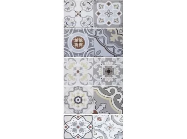 Artisan Baza Blanco Decor Mix 10x20 - Wzorzysta płytka ścienna