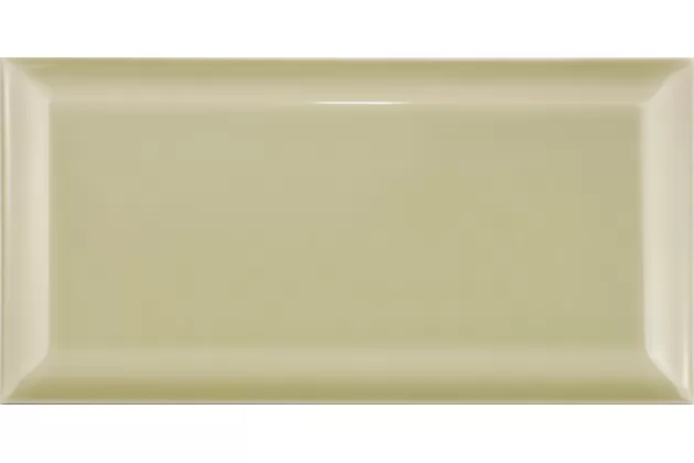 Biselado BX Salvia Brillo 10x20 - Beżowa płytka ścienna z fazowanymi krawędziami