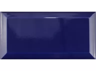 Biselado BX Azul Cobalto Brillo 7,5x15.  Kobaltowa płytka ścienna z fazowanymi krawędziami.