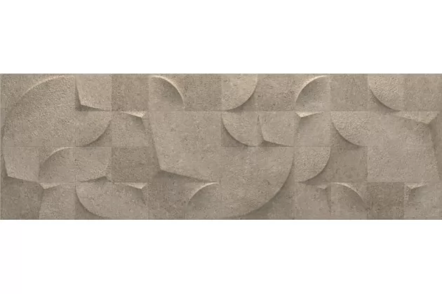 Icon Shape Taupe Rekt. 30x90 - brązowa płytka ścienna imitująca beton
