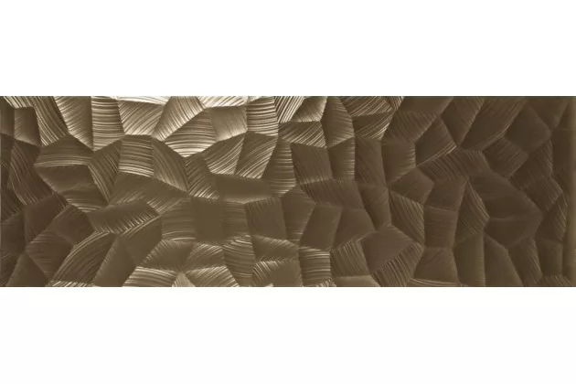 Lux Bronze Rekt. 40x120 - złota płytka ścienna o trójwymiarowe
