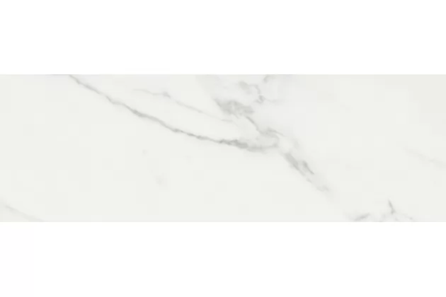 Polaris Brillo 30x90 - biała płytka imitująca marmur