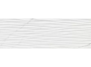 Polaris Dune 30x90 - biała płytka imitująca marmur z wzorem