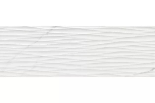 Polaris Dune 30x90 - biała płytka imitująca marmur z wzorem