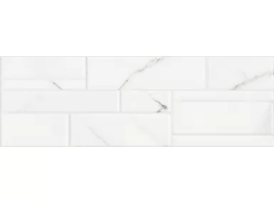 Polaris Combi 30x90 -biała płytka imitująca marmur z wzorem