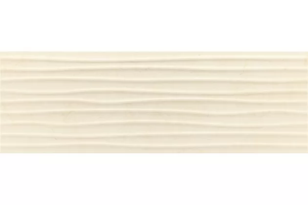 Velvet Wellen Cream Rekt. 30x90 - kremowa płytka ścienna strukturalna imitująca kamień