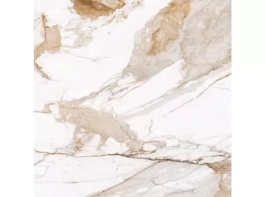 Kiruna-R 120x120. Biała płytka imitująca marmur