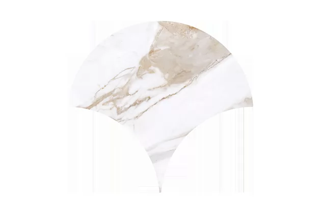 Kiruna Tulum 36,4x33,7. Biała płytka imitująca marmur