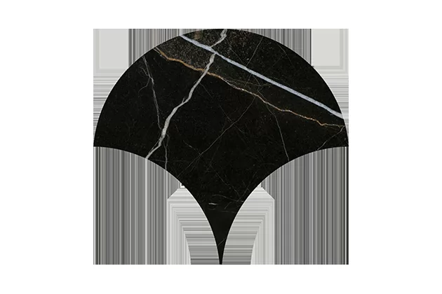 Macao Tulum 36,4x33,7. Czarna płytka imitująca marmur