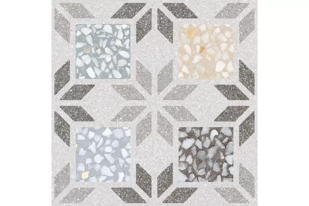 Apulia-R Multicolor 29,3x29,3 - Wzorzysta płytka gresowa imitująca lastryko