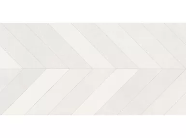 Risle-R Blanco 60x120. Biała płytka gresowa z wzorem w jodełkę