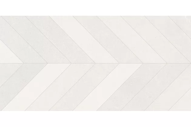 Risle-R Blanco 60x120. Biała płytka gresowa z wzorem w jodełkę
