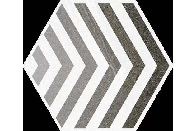 Hexagono Lacroix Gris 23x26,6. Wzorzysta płytka gresowa heksagonalna