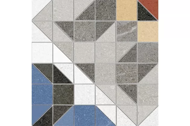 Suresnes-R Cemento 20x20. Wzorzysta płytka gresowa imitująca mozaik