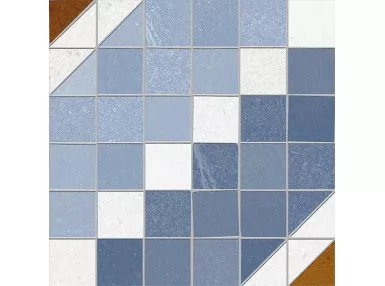 Marly-R Azul 20x20. Wzorzysta płytka gresowa imitująca mozaik
