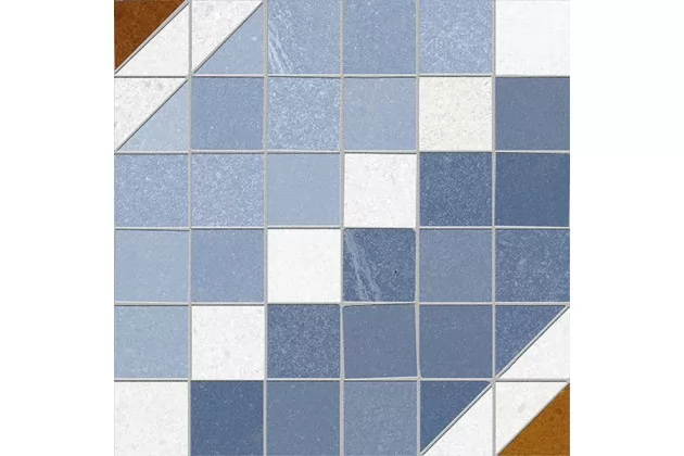 Marly-R Azul 20x20. Wzorzysta płytka gresowa imitująca mozaik