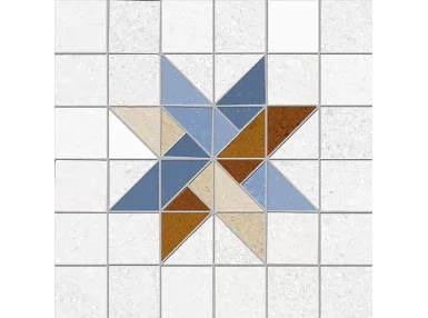 Arcole-R Azul 20x20. Wzorzysta płytka gresowa imitująca mozaik