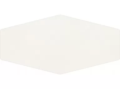 Hex White Gloss 10×20 - biała płytka ścienna o kształcie spłaszczonego heksagonu