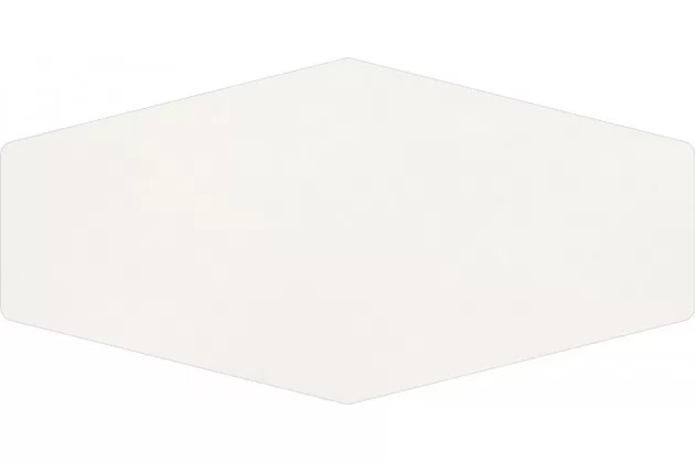 Hex White Gloss 10×20 - biała płytka ścienna o kształcie spłaszczonego heksagonu