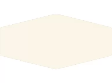 Hex Ivory Gloss 10×20 - kremowa płytka ścienna o kształcie spłaszczonego heksagonu