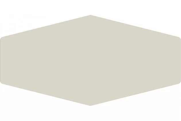 Hex Creme Gloss 10×20 - kremowa płytka ścienna o kształcie spłaszczonego heksagonu
