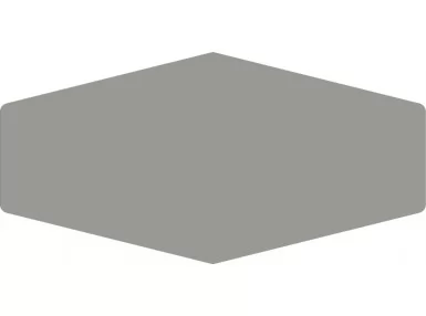 Hex Grey Gloss 10×20 - szara płytka ścienna o kształcie spłaszczonego heksagonu