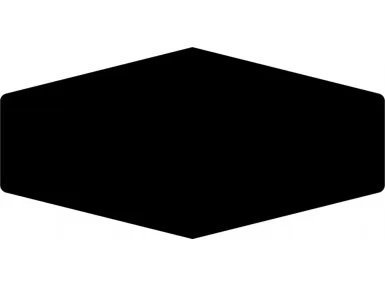 Hex Black Gloss 10×20 - czarna płytka ścienna o kształcie spłaszczonego heksagonu