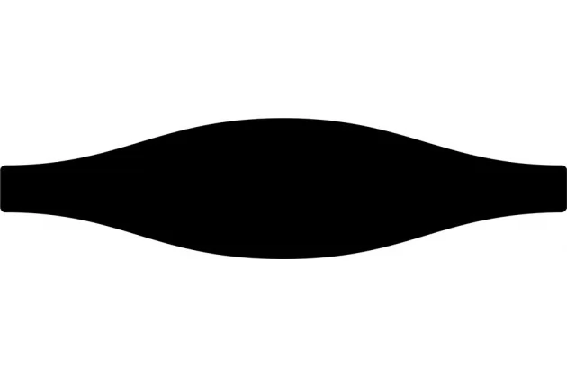 Wave Black Gloss 7,5×30 - czarna płytka ścienna