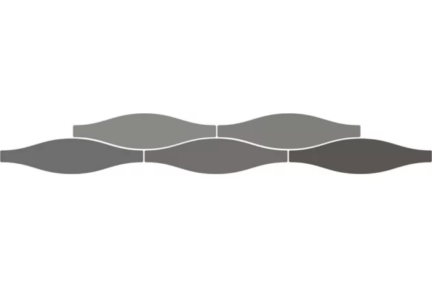 Sailing Wave Dark Grey Gloss 7,5×30 - płytka ścienna