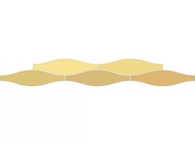 Sailing Wave Mustard Gloss 7,5×30 - płytka ścienna