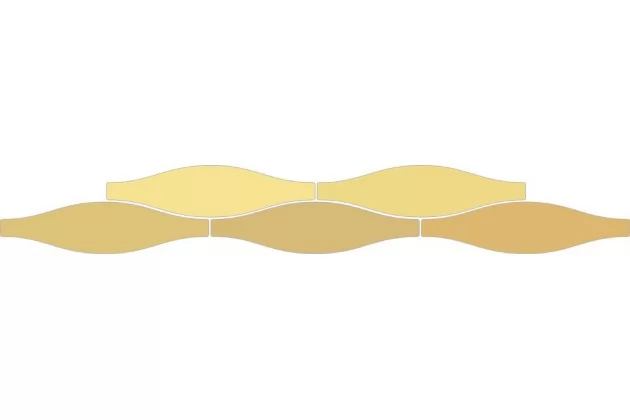 Sailing Wave Mustard Gloss 7,5×30 - płytka ścienna